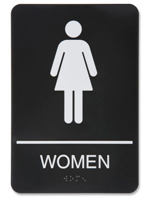 Enseigne de toilettes en plastique – « Women »