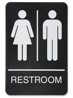 Plastic Restroom Sign - Unisex