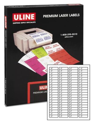 Uline Crystal Clear Laser Labels 3/4 x 1/2