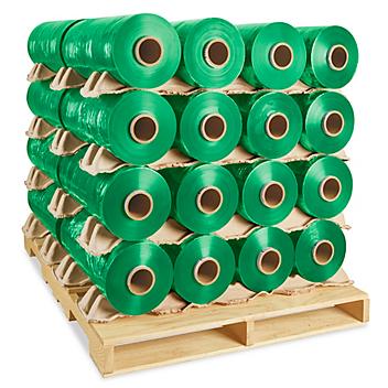 Uline Machine Length Wrap Skid Lot - Cast, 80 gauge, 20" x 6,000', Green S-14929S