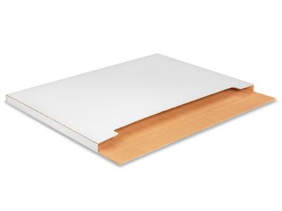 30 1/2 x 22 1/4 x 1" Jumbo White Fold-Over Mailers S-15022