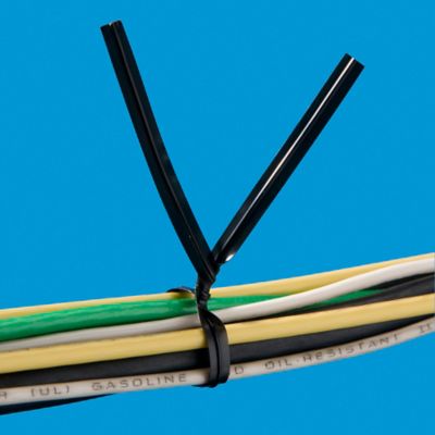 Plastic Pre-Cut Twist Ties - 7", Black S-15025BL