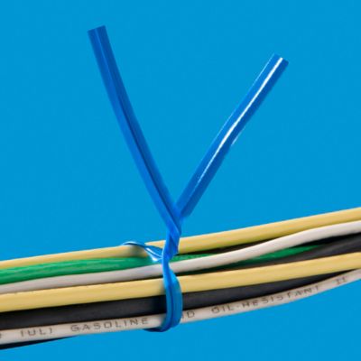 Plastic Pre-Cut Twist Ties - 7", Blue S-15025BLU