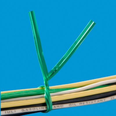 Plastic Pre-Cut Twist Ties - 7, Green S-15025G - Uline