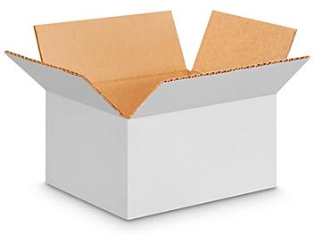 8 x 6 x 4" White Corrugated Boxes S-15028