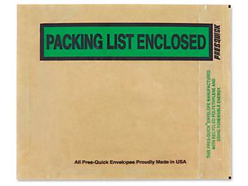 Environmentally Friendly Packing List Envelopes - 4 1/2 x 5 1/2" S-15066
