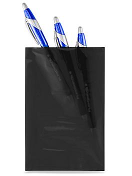 4 x 6" 2 Mil Colored Poly Bags - Black S-15156BL