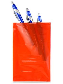 4 x 6" 2 Mil Colored Poly Bags - Red S-15156R