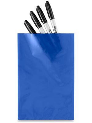 6 x 9" 2 Mil Colored Poly Bags - Blue S-15157BLU