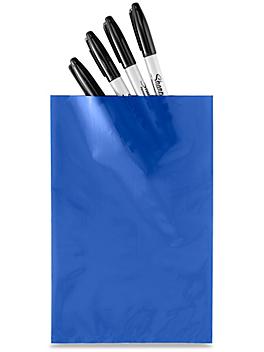 6 x 9" 2 Mil Colored Poly Bags - Blue S-15157BLU