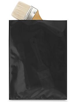 9 x 12" 2 Mil Colored Poly Bags - Black S-15159BL