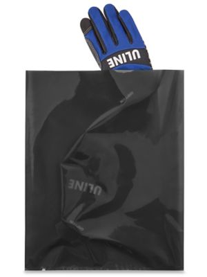 12 x 15" 2 Mil Colored Poly Bags - Black S-15160BL