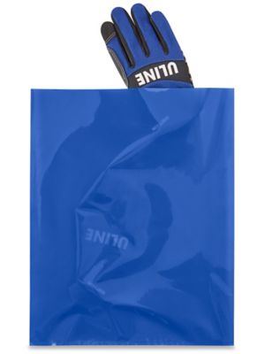 12 x 15" 2 Mil Colored Poly Bags - Blue S-15160BLU