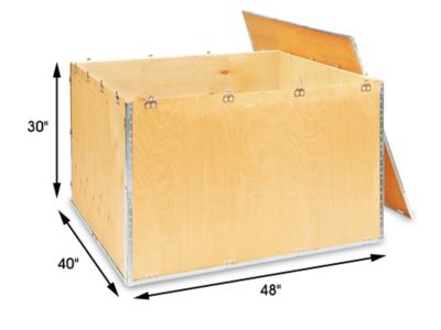 Caja de Madera - 48 x 40 x 30 - 122 x 102 x 76 cm S-15188 - Uline