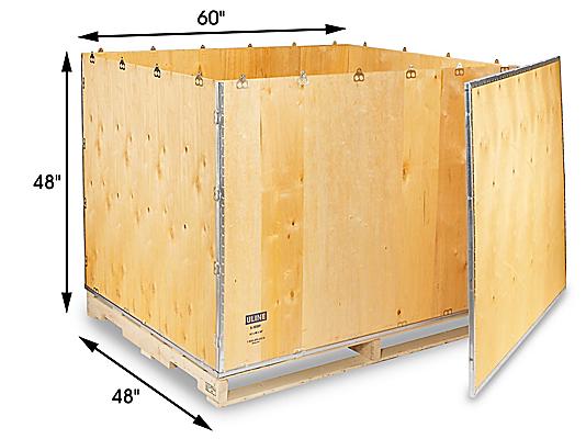 Wood Crate 60 X 48 S 15189 Uline, Wooden Crate Size