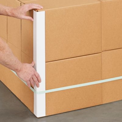 Medium Duty Edge Protectors Skid Lot - .160 Thick, 3 x 3 x 40, White - ULINE - Skid of 1,600 - S-21274S