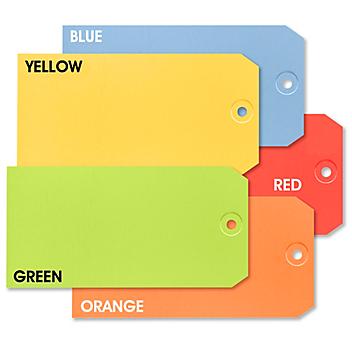 Assorted Color Shipping Tags - #8, 6 1/4 x 3 1/8", Plain S-15230PLAIN
