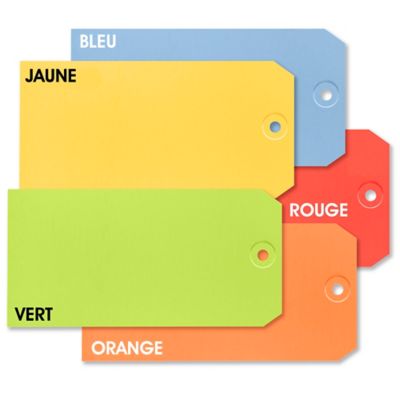  Étiquettes d'expédition – Assortiment de couleurs, n° 8, 6 1/4 x 3 1/8 po