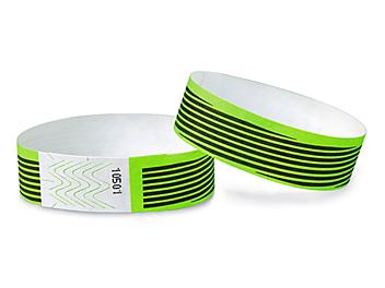 Tyvek<sup>&reg;</sup> Wristbands - Stripes, Neon