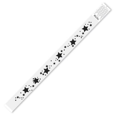 Tyvek&reg; Wristbands - Stars, White S-15233W