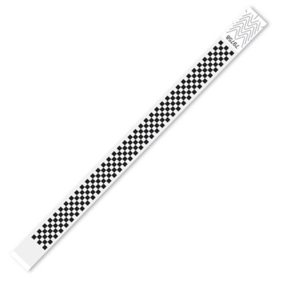 Tyvek&reg; Wristbands - Checkerboard, White S-15234W