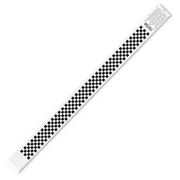 Tyvek&reg; Wristbands - Checkerboard, White S-15234W