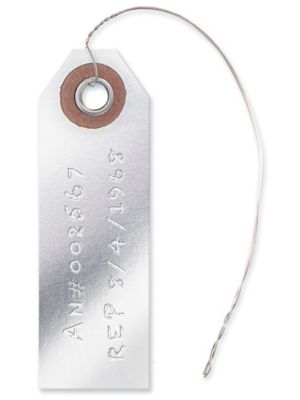Embossable Tags - 3 x 1", Pre-wired S-15237PW