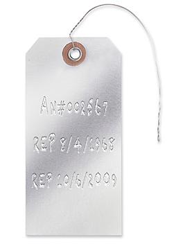 Embossable Tags - #5, 4 3/4 x 2 3/8", Pre-wired S-15238PW