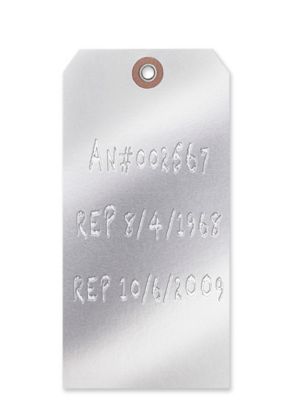  Embossable Tags - #8, 6 1/4 x 3 1/8"