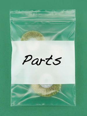 6 x 8" 6 Mil White Block Reclosable Bags S-15269