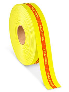 Monarch 1155&reg; Labels - "SALE PRICE", Yellow Removable S-15302