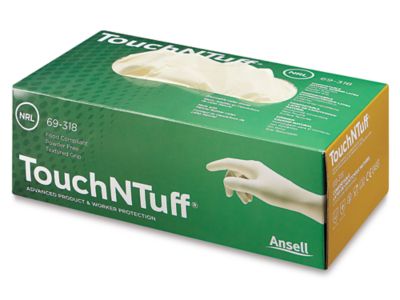Ansell® TouchNTuff® 69-318 Latex Gloves - Powder-Free, Large S
