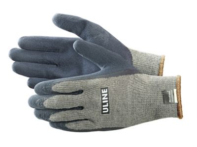 Uline Super Gription® Flex Latex Coated Gloves - Black, Large S-15333BL-L -  Uline