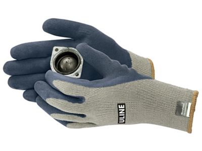 Uline Super Gription® Flex Latex Coated Gloves - Black, Large S-15333BL-L -  Uline