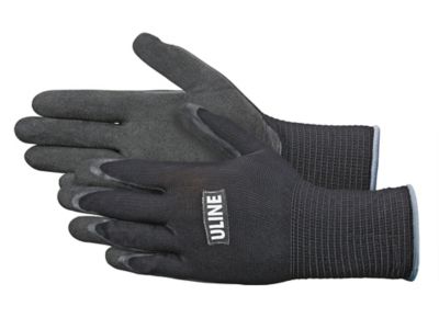 Uline Super Gription® Flex Latex Coated Gloves Black, XL S15333BLX