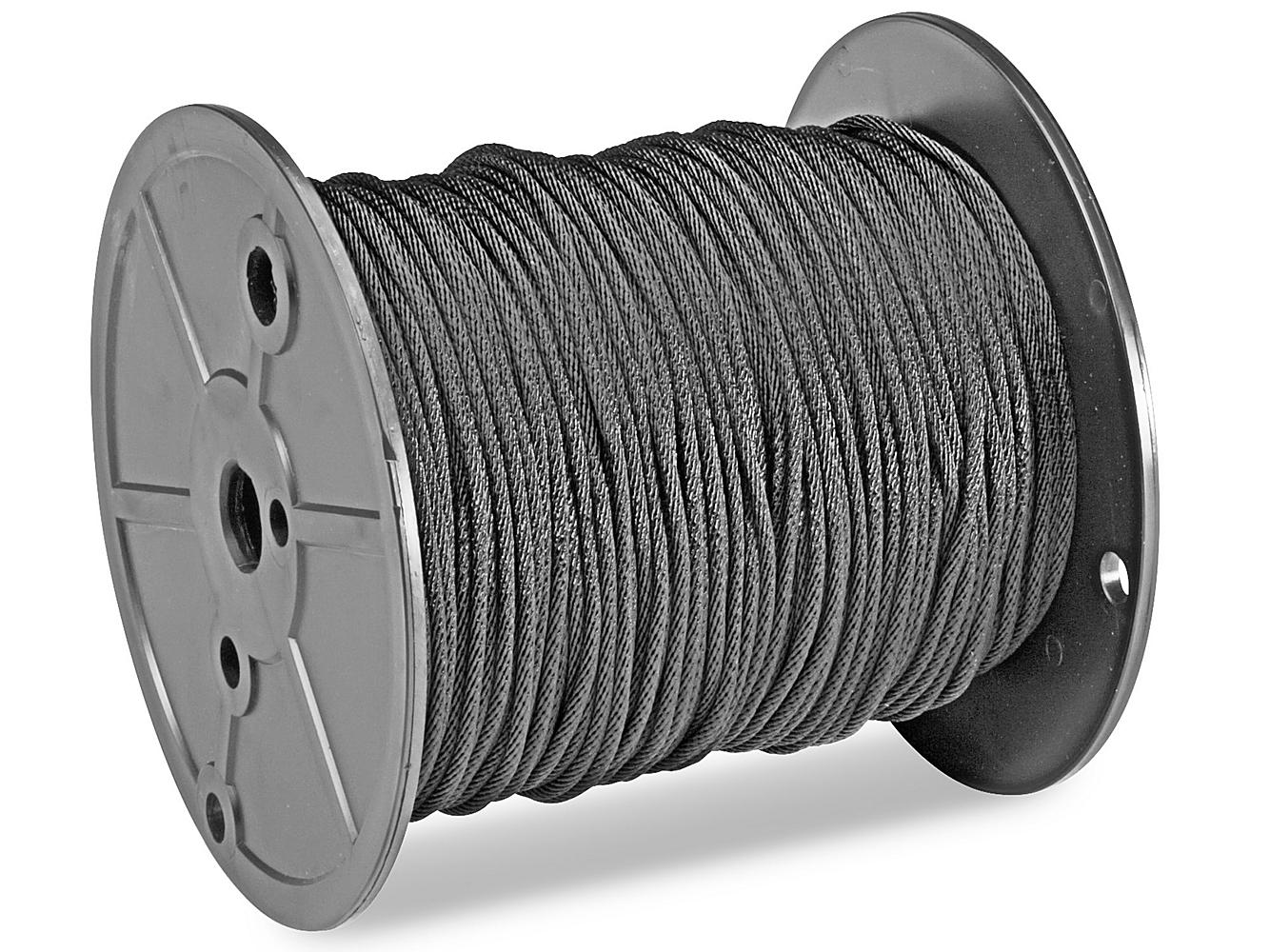 Solid Braided Nylon Rope - 1/8 x 500', Black S-15354 - Uline