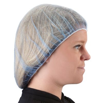 Nylon Honeycomb Hairnets - 24", Blue S-15372BLU