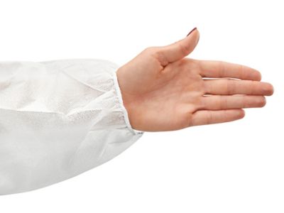 Uline Economy Lab Coat with No Pockets, Snap Front - White, 3XL S