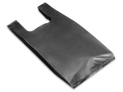 T-Shirt Bags - 10 x 6 x 21", Black S-15379BL