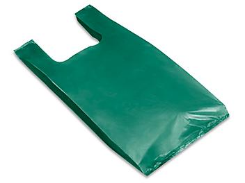 T-Shirt Bags - 10 x 6 x 21", Green S-15379G