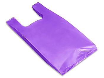 T-Shirt Bags - 10 x 6 x 21", Purple S-15379PUR