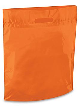 Die Cut Handle Bags - 15 x 18 x 4", Orange S-15385O