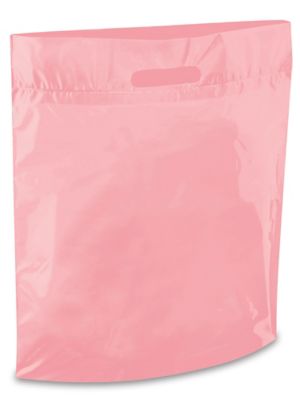 Die Cut Handle Bags - 15 x 18 x 4", Pink S-15385PK