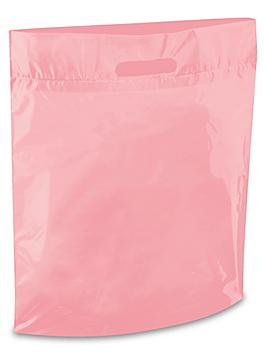 Die Cut Handle Bags - 15 x 18 x 4", Pink S-15385PK