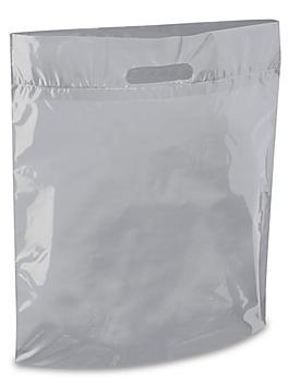 Die Cut Handle Bags - 15 x 18 x 4", Silver S-15385SIL