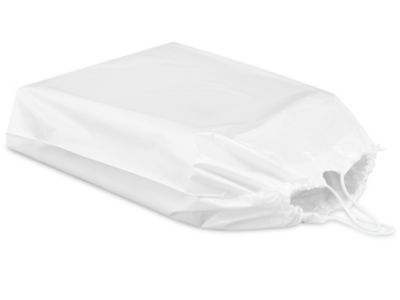 Draw Cord Bags 18 x 20 x 4", White S15387 Uline