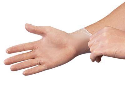 Vinyl Food Service Gloves - Powder-Free, 3 Mil, Clear, Medium S-15389M