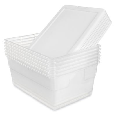 Plastic Shoe Boxes - 16 x 12 x 7, 16 Quarts