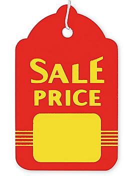 Merchandise Tags - #8, 1 11/16 x 2 3/4", "Sale Price", Prestrung S-15421