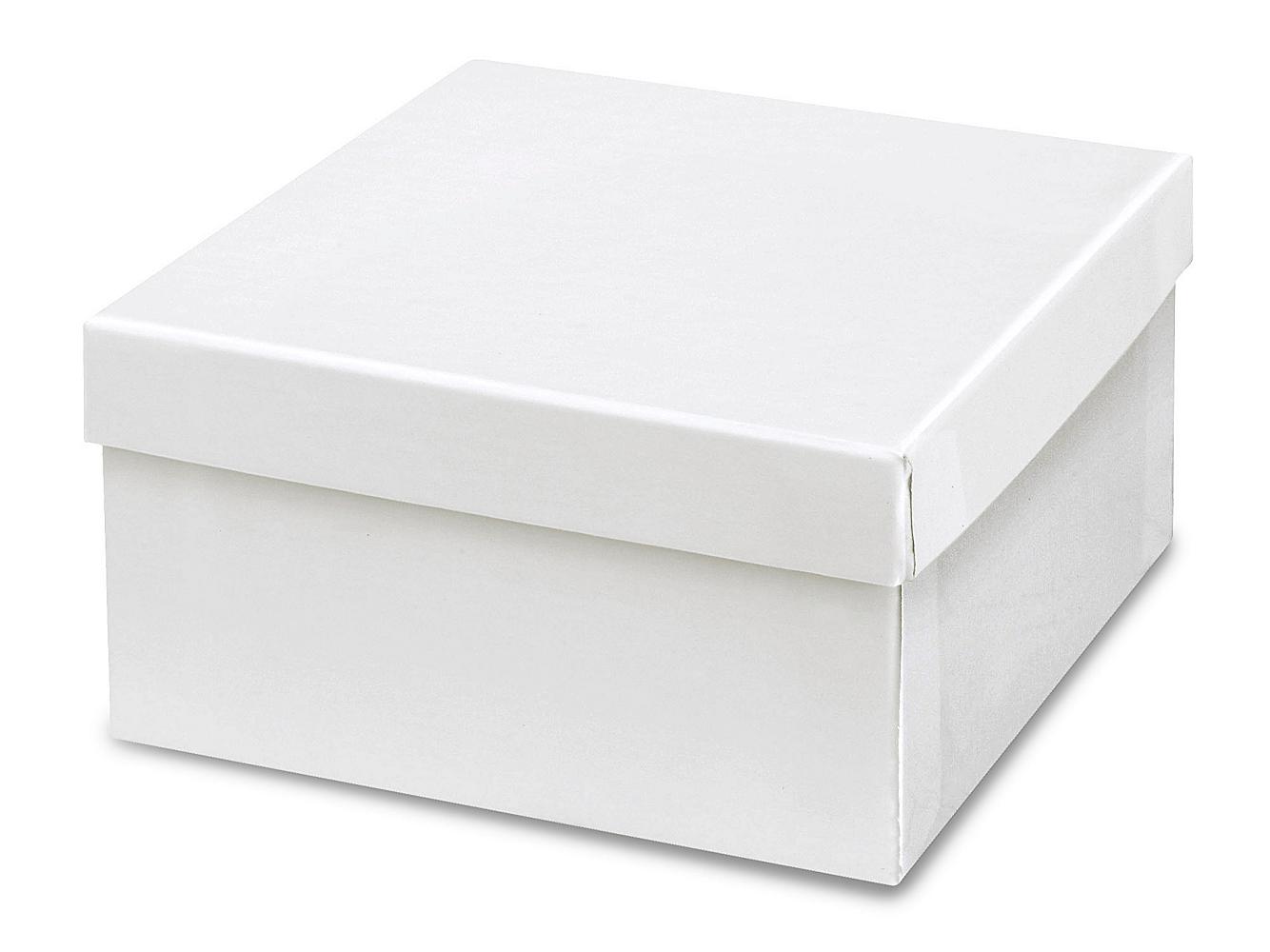 Jewelry Boxes with Clear Lids 3-1/2 inch x 3 1/2 inch | Quantity: 100 by Paper Mart, Women's, White